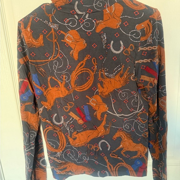 Anthropologie Adventurer Horses Mock Neck Top - Picture 5 of 10